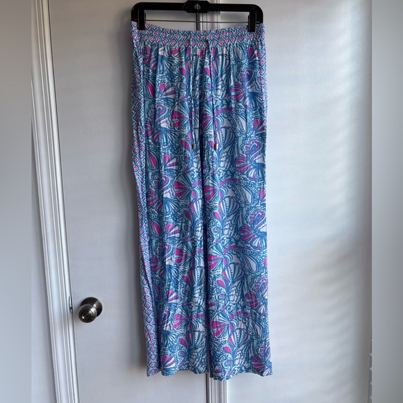 Lilly Pulitzer for Target Palazzo Pants in My Fans Print. Small. Seashell. - Picture 1 of 4